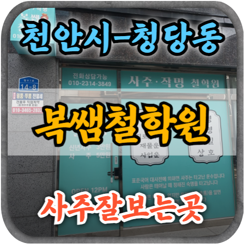 [천안사주-복쌤철학원]